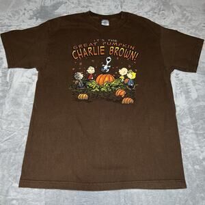 Vintage Peanuts It’s The Great Pumpkin Charlie Brown Halloween Y2K Shirt L